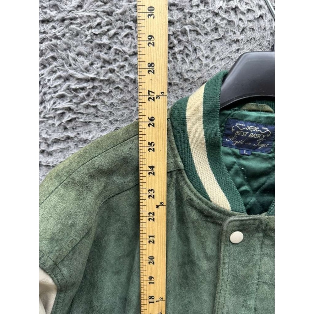 Vintage Gap Best Basics State Champs 1954 Suede Varsity Jacket Green Mens Size L - Picture 15 of 16